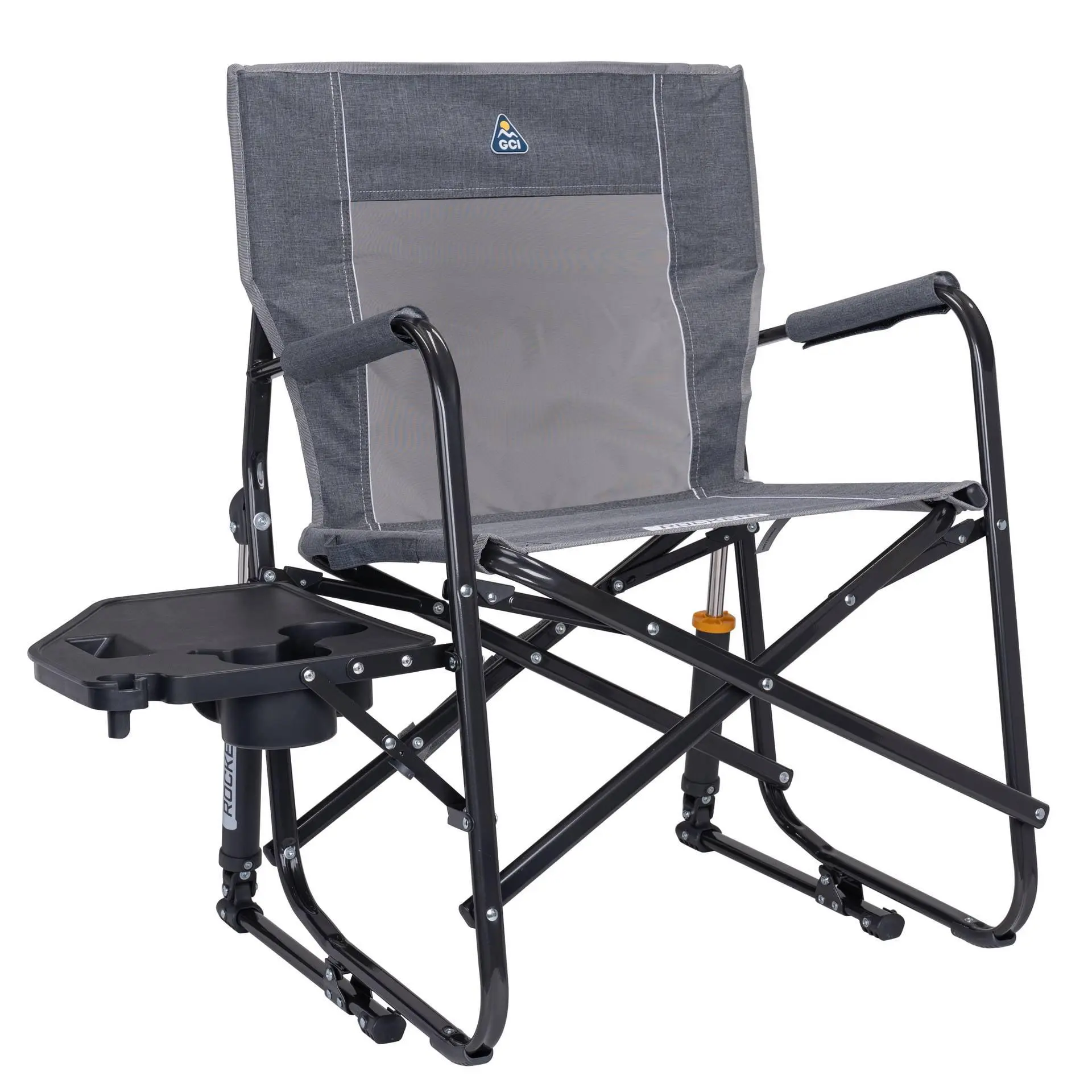 GCI Outdoor Freestyle Rocker with Side Table Foldable Rocking Camp Chair