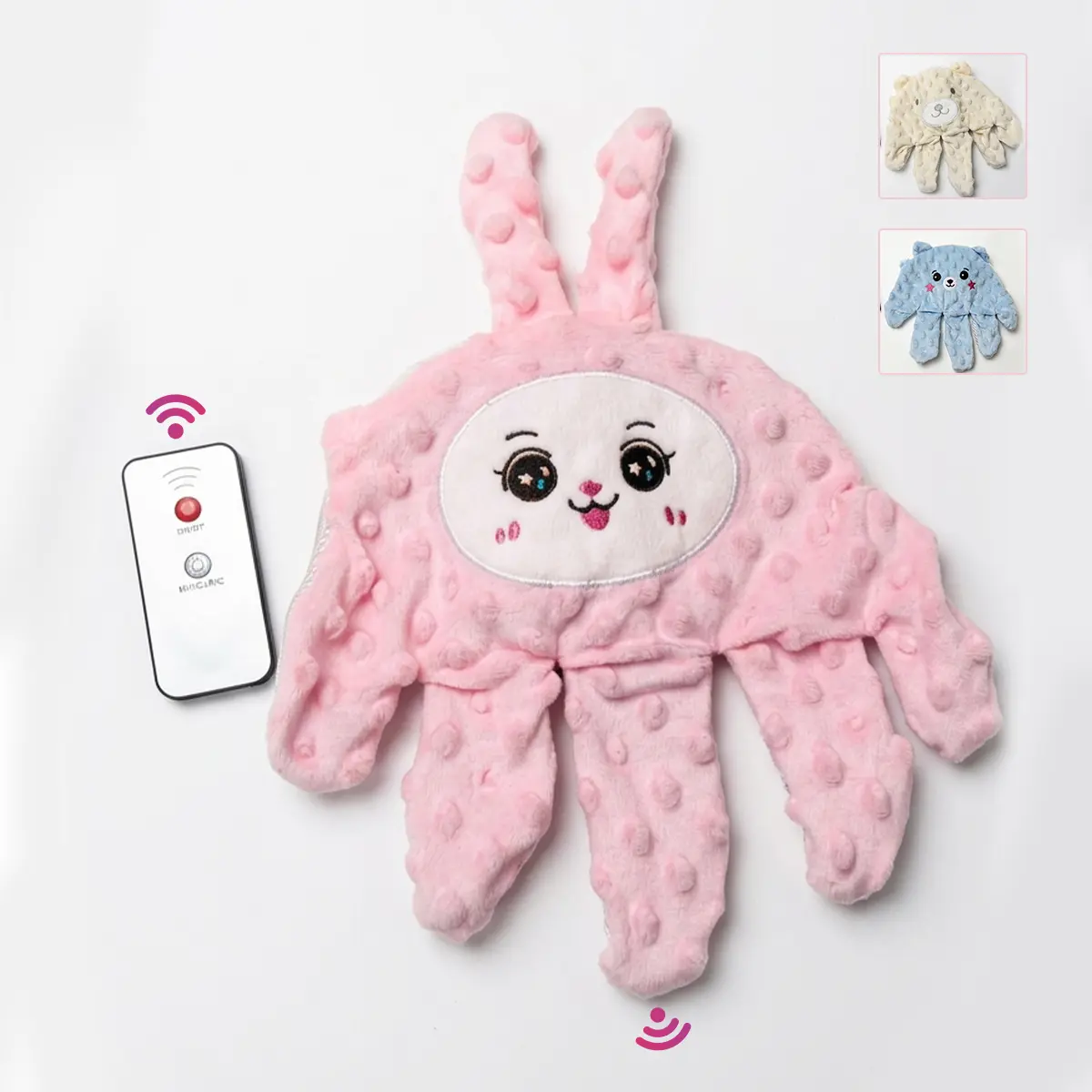 2-in-1 Hand-Shaped Soothing Pat Plush Toy – Calming Emotional Support Stuffed Animal with Gentle Pat Motion, Sensory Quiet-Time Companion, Nursery Decor Gift for Kids & New Moms
