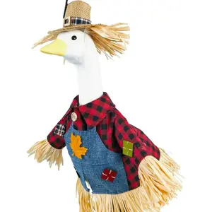 Two Style Porch Goose Decoration Set - 23inch Large Goose Clothing And Hat 2-Piece Set - Exquisite And Fashionable, Perfect Decoration For Home Garden Or Outdoor Lawn (Large Goose Not Included) Ornaments