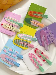 Dopamine Colorful Hair Clips Set, Cute Grape Design, Side Clip & Splitter, Fashion Accessories for Women, Daily Use