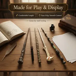 Resin Wizard Wand Prop with Solid Metal Inner Core, High-Playability Magical Cosplay Fidget Toy for Stress & Anxiety Relief, Holiday Birthday Gift for Teens & Adults, Magic Kits & Accessories (Toys & Hobbies)