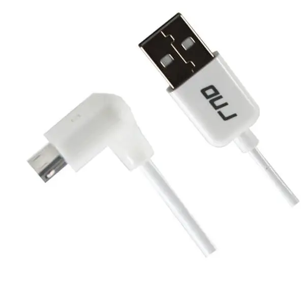 RND Accessories Certified 30-Pin Right Angle Durable USB-A Plug Charging Cable for Charging, Syncing - 3ft White Device Cable Compatible with iPhone 4, iPad, Smartphone, iPod Classic (Mobile & Computer Accessories)