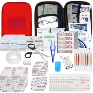 Car First Aid Kits 275Pcs Survival Gear Home Travel Size Small Emergency Kit Tactical Hiking EVA Camping Essentials Backpack Sports Office Boat Urgent Accident