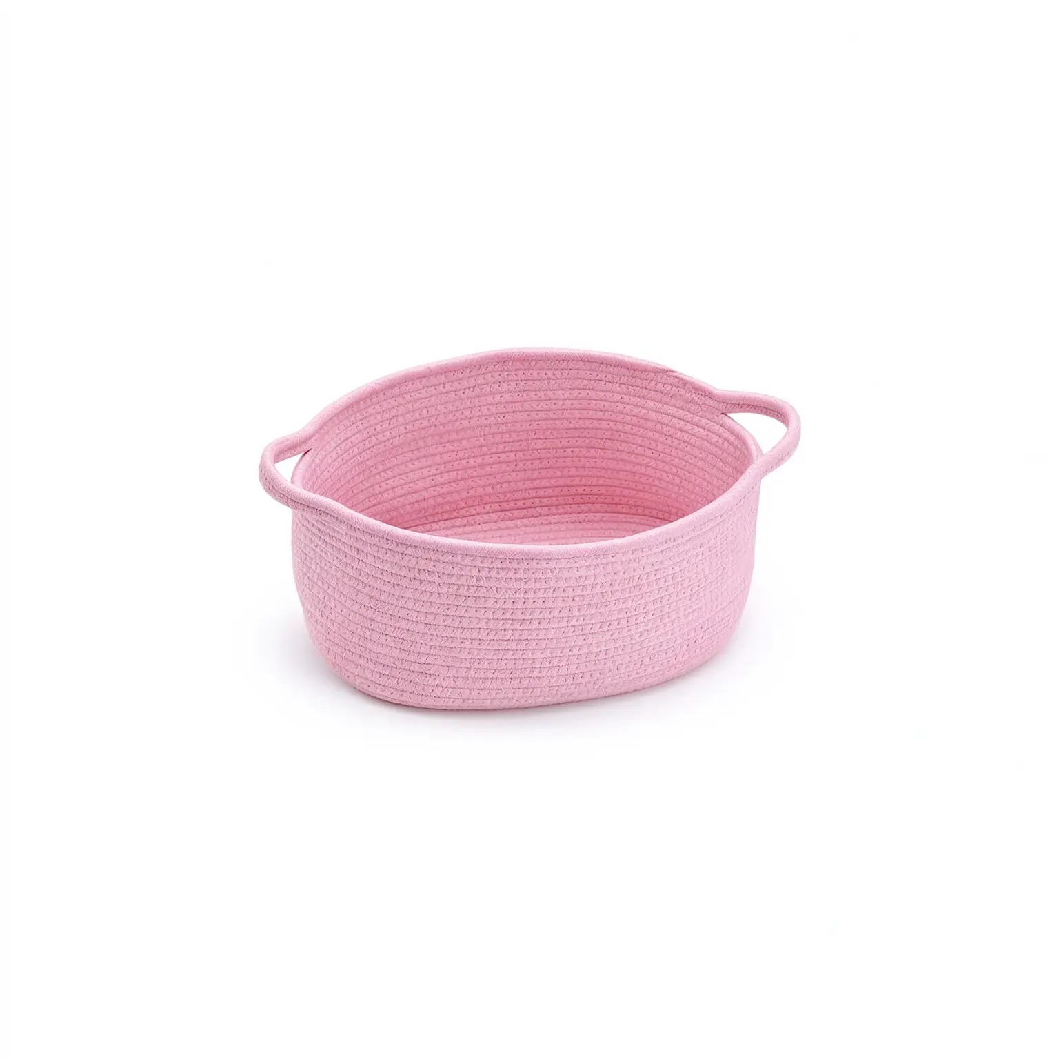 【Free Ship】Pink Basket – Cute Basket for Girl Women, Perfect for Valentines Day, Baby Shower, Birthdays – Empty Basket for Gifts, Burr, Storage, Nursery, 13 x 8 x 6 inches