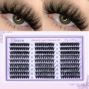 Mixed Length Individual False Eyelashes Kit, Fluffy Lash Clusters, 300pcs/box Natural Look Eyelash Extensions, Self Grafting Curl Eyelashes, Eye Makeup Enhancement, Cosmetic