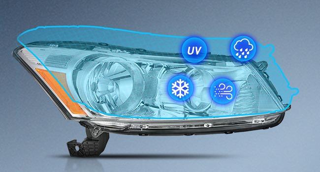 Nilight Headlights Assembly for Honda Accord sedan 2008 2009 2010 2011 2012 Headlamp Black Housing Amber Reflector