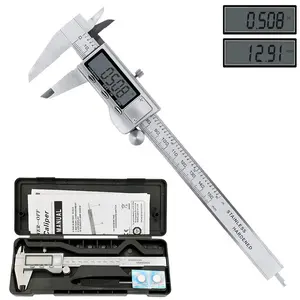 Digital Vernier Caliper, Stainless Steel Vernier Caliper Measuring Tool, Portable Electronic Vernier Caliper with Digital Display & Inch/mm Conversion, Hand Measuring Tools for Home, Portable, Accurate, Precision