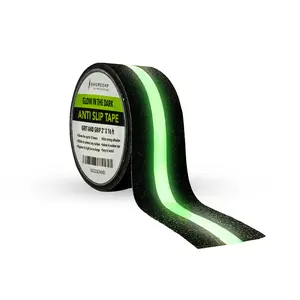 Shopcorp Professional Non-Slip Glow in the Dark Tape - Heavy Duty Adhesive Grip Strip (2 in x 16.4 ft)