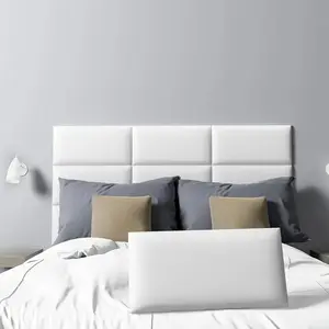 3D Self-Adhesive Bedside Soft Padding Wall Stickers, 5-Piece Set 12mm Thickened Design, No Drilling Required, Reusable Home Decor