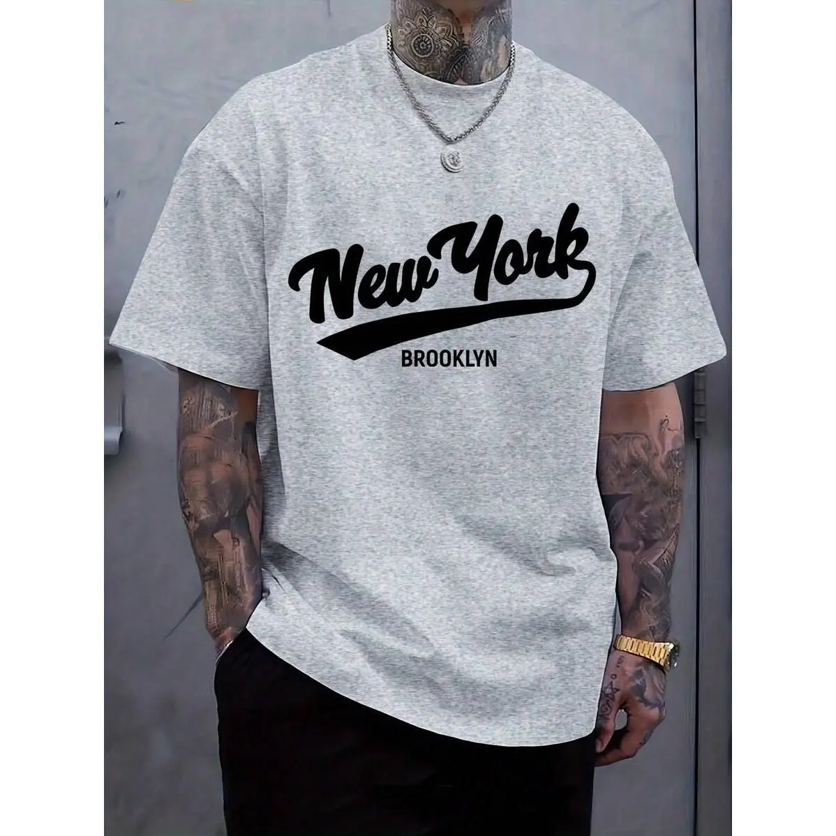 Men's Soft Classic Cotton Round Neck Shortsleeve Graphic T-Shirt - Streetwear Top, Ideal Gift for Men, Valentines Day, Casual Ootd, M, Athletic, Sports, Unisex, Check Size Chart, Chinese New Year, Fabric, Tshirt, Casual Fit, Foldable, Childrens Day, Long-