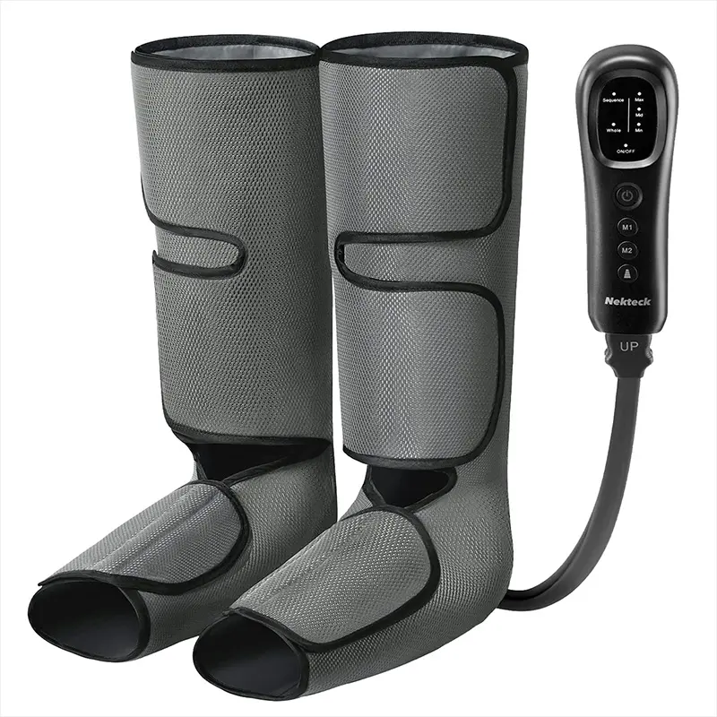 Nekteck Air Compression Leg Massager with 3 Massage Levels & Auto Shut Off Feature for Foot and Calf Comfort and Relaxation,Ideal Gifts for Men & Women, Selfcare