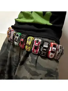 Personality Colorful Car Waist Belt Chain Punk Youth Style Street Style Belt with Multi-function and Fashion Sense Ins Versatile Jeans