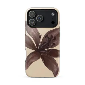 MagSafe Cream Brown Tiger Lily iPhone case