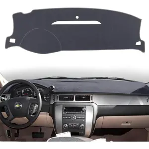 Dashboard Cover Dash Cover Mat Pad Fit for 2007-2014 Chevy Chevrolet Tahoe Suburban,2007-13 Chevy Avalanche Silverado 1500 2500 3500 LTZ/ Sierra SLT Denali,2007-14  Yukon XL (Gray)