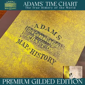 Deluxe Full Gold Foil Adams Time Chart 3.0 Map of History | Premium Gilded Hardcover | 23-Foot Massive History Timeline | Collector's Edition