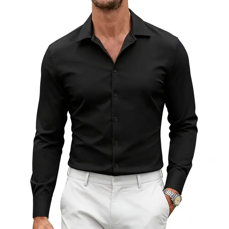 how to style a black dress shirt men - TikTok Shop