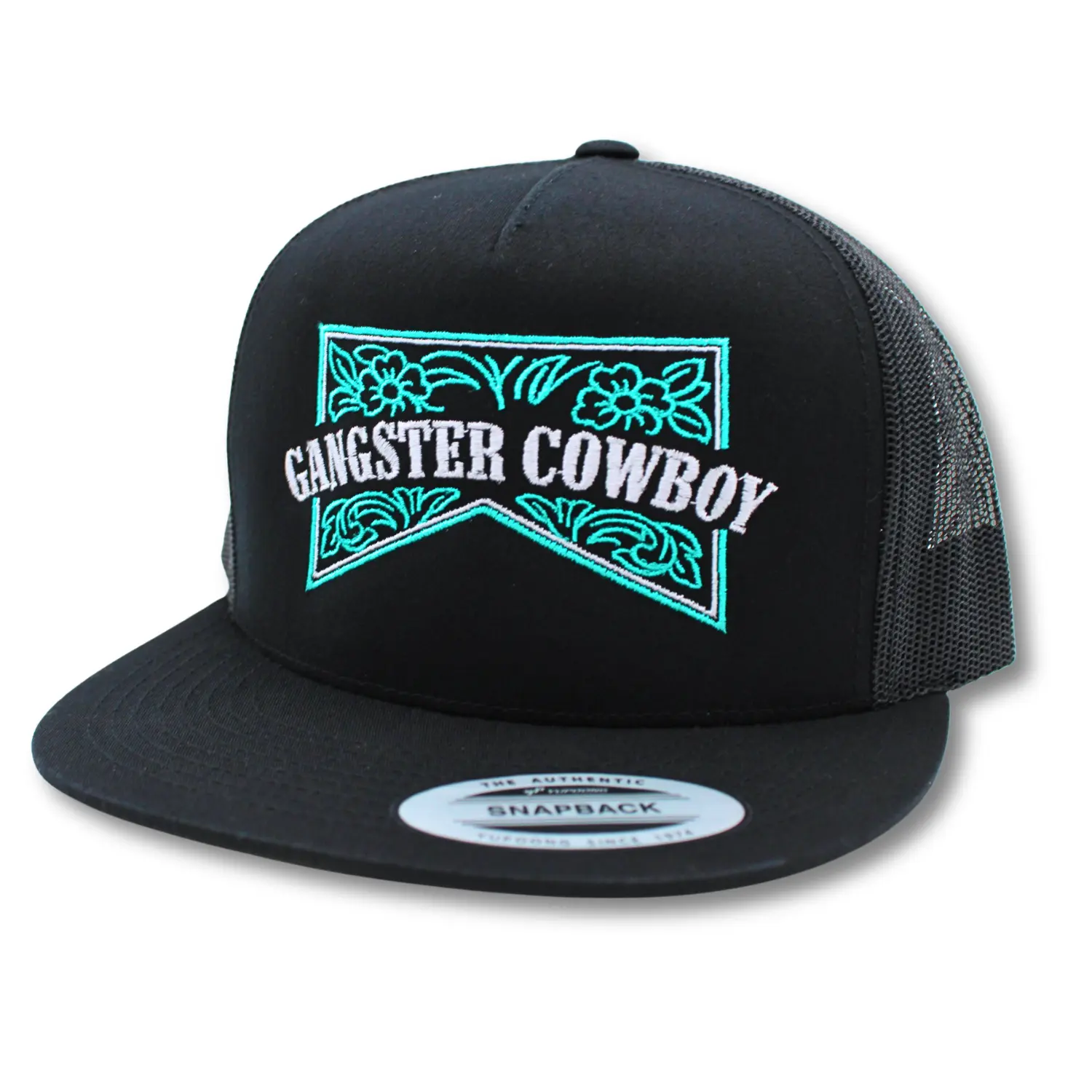 The Marb - Black, Teal, White. Gangster Cowboy Official Product