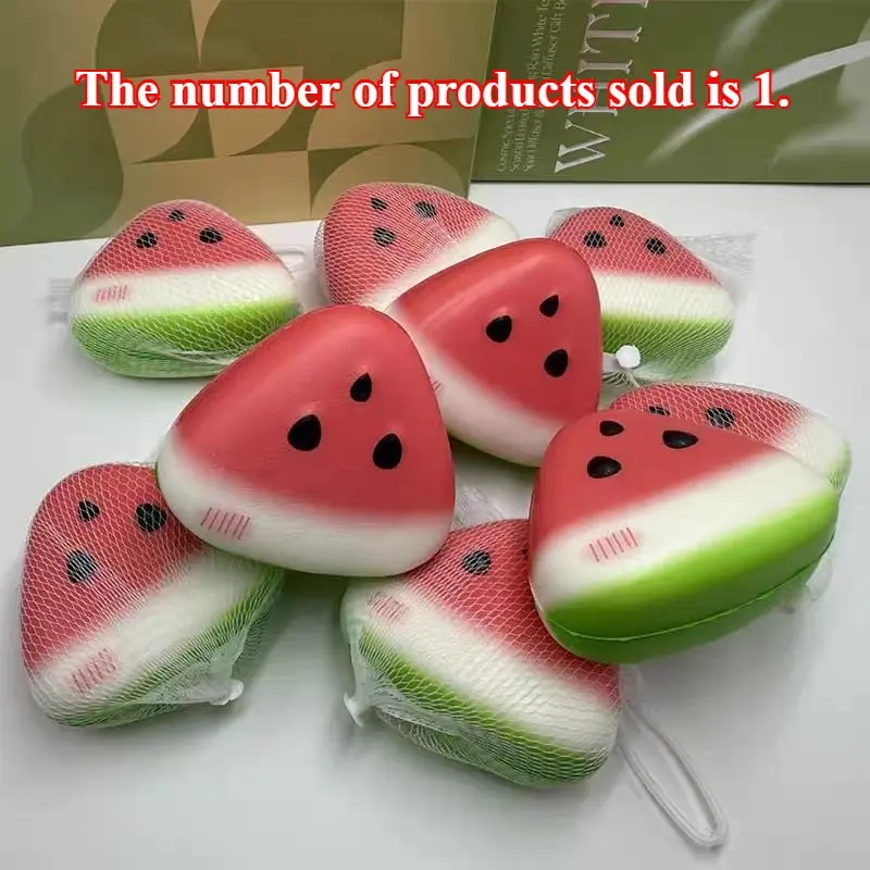 Super Soft Slow Rebound Watermelon Squeeze Toy, Soft Squishy Silicone, Creative Stress Relief Toy Cute Fruit Design, Anti-Anxiety Venting Small Toy, Stress Relieving Accessory, Slow Return Squishy, Kawaii Squishies
