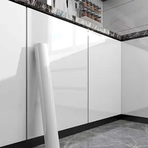 1PC [23.62 * 393.70 in ] countertop contact paper waterproof, marble wallpaper, white marble wallpaper, Peel and paste, marble pattern, kitchen countertops, cabinets and bathrooms, easy to remove, waterproof, cabinet room decor wall stickers