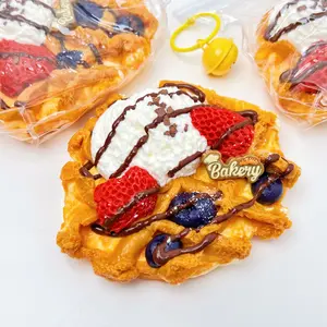 【Buy 3 get 1 free】Round‑scoop Ice Cream Waffle taba squishy slime squishies  kidstoysFood-Grade Silicone Slow-Rising Rebound Squishy Fidget Toys for Stress Relief - Soft Squeeze Toys with Thick Creamy Slime Texture, Handmade Non-Toxic Sensory Toys