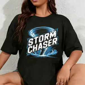 100% Cotton Unisex Storm Chaser Thrilling Tornado Experience T-Shirt