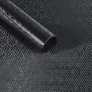 Matte Black Honeycomb Carbon Fiber Vinyl Wraps for Almost  and  Exterior Interior,  Cast Film Self-Adhesive Wrapping Stickers DIY   Replacement 1ft x 10ft