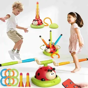 Kids Outdoor Sports Toy Set, Multi-Play Interactive Toys for Ages 3+, Includes Ring Toss, Jump Rope, Rocket Launcher, Baseball, Remote Control