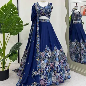 Premium quality  Lehnga heavy party wear multicolor thread and sequence work Womenswear Dress