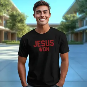 Unisex "Jesus Won" Shirt | Christian Apparel, Christian Sports Short Sleeve Tees Gift Her Him