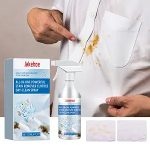 1 Bottle/2 Bottles Stain Remover Fabric Dry Cleaning Spray, Greasy Cleaning Spray, Removes Stubborn Grease Spots, No Water Needed Laundry Spray