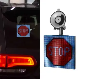 MyPixel-Pro Carmoji LED Car Display Pixel Display, APP Cellphone Control Display with 32 X 32 & 64 X 64 Programmable LED Screen Bluetooth for Home Decoration, Business Advertisement