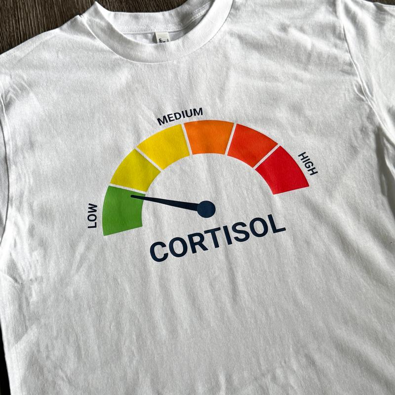 High Cortisol Low Cortisol Funny Casual 100% Cotton Heavyweight Short Sleeve Shirt