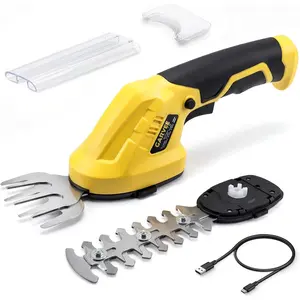 2-in-1 Electric Handheld Hedge Trimmer, Cordless Grass Shear & Shrub Trimme, Lightweight Rechargeable Bush Trimmers, with Type-C Cable, Dual Safety Switch, Brushless Motor, for Yard, Lawn, Garden