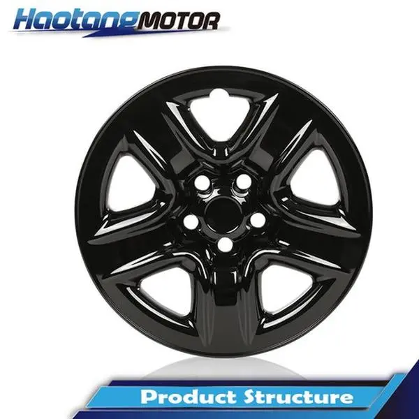 CROSSDESIGN 17" Black Durable Car Parts Wheel Center Hub Cap - Full Rim Skin Cover, Auto Accessories, Compatible with 2006-2012 Toyota RAV4 (1PCS)
