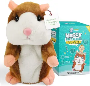 Crowned Cuddles - Talking Hamster Toy For Kids/Baby - Speech therapy toys for toddlers 1-3 , Talking Hamster Toy for kids Repeats What You say toddler speech development toys Gift Sensory Voice Repeating furby Best toys for speech development