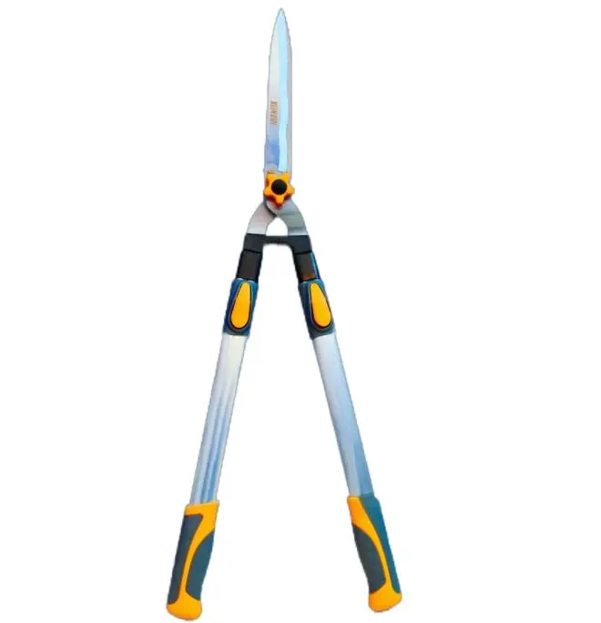 IRONFIX Telescopic Hedge Shears, 31.5-44.5 Inch Adjustable Long Handle Garden Clippers with 12 Inch Wavy Steel Blades for Shrubs, Bushes and Hedges