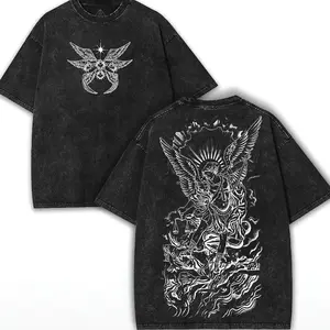 Archangel Holy Flame Oversized Washed T-shirt: Vintage Washed Heavy Cotton