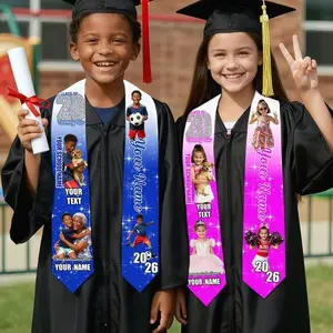 Personalized Kids Graduation Stole, Custom Photo Preschool Kindergarten Sash, Class of 2026 Keepsake
