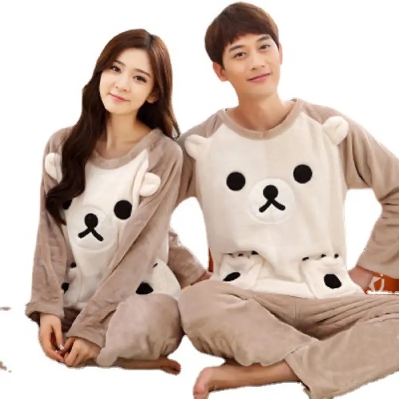 Couples Matching Pajama Sets - 2-Piece Cozy Flannel Fleece Winter Long Sleeve Loungewear Top & Pants, Ultimate Plus Size Couples Loungewear with Breathable Warm Tech, Style, XL, XXXXL