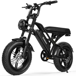 ESKUTE V100 All-Terrain Fat Tire Electric Bike for Adults - 1500W Peak Motor, 28 MPH Top Speed, 48V 13Ah Removable Battery, 16"x4.0" Tires, Full Suspension & Dual-Seat Mountain Ebike