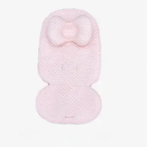 Baby Stroller Breathable Ice Silk Cooling Pad, Universal Summer Cool Mat, Stroller Accessories Baby Cooling Pad with Head Pillow, Stroller Chilling Pad