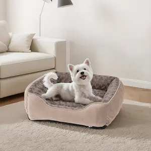 Orthopedic Dog Bed for Large Medium Small Dogs - Washable Rectangle Sofa Bed, Breathable Soft Pet Cuddler, Durable Calming Puppy Bed with Non-Slip Bottom, Various Sizes