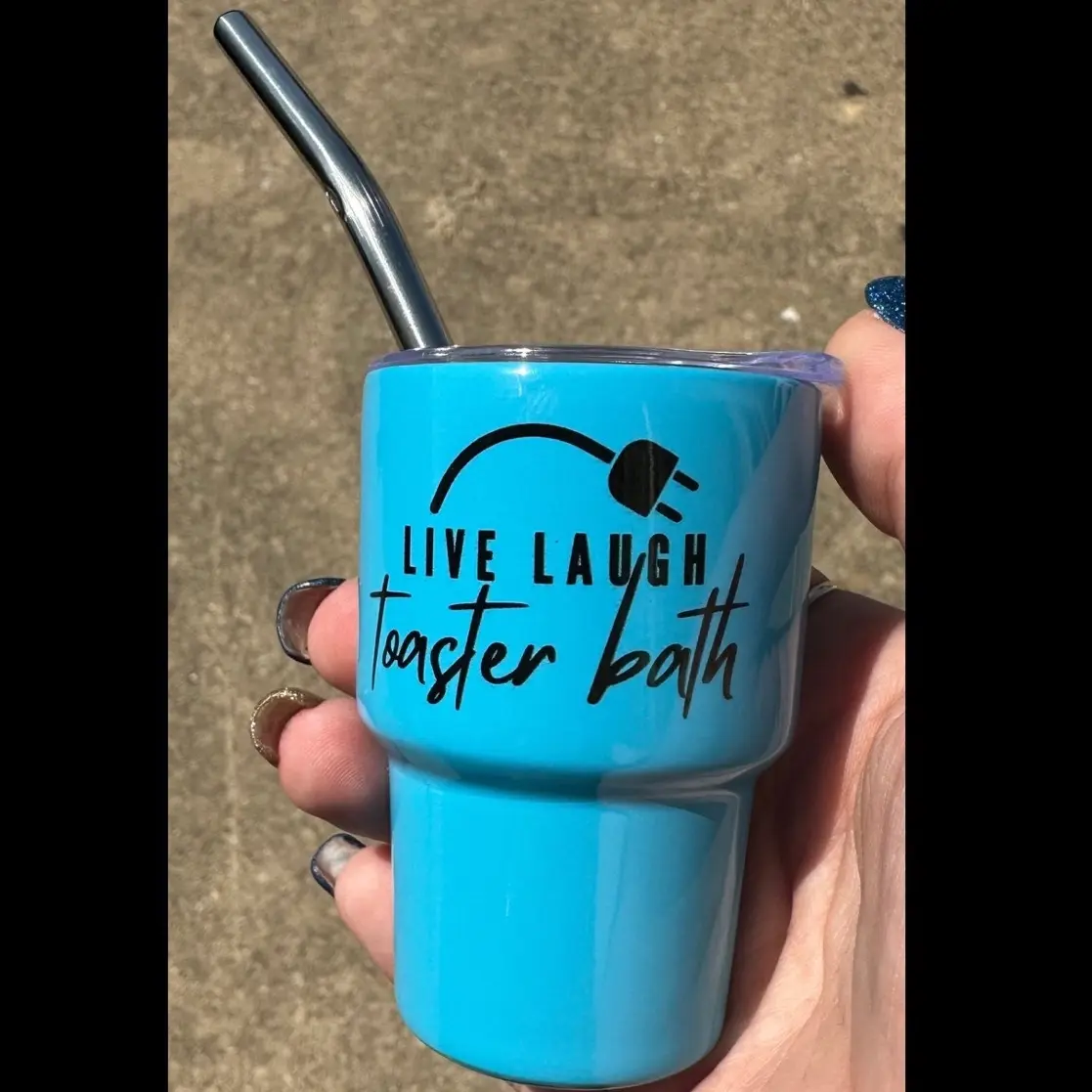 Live Laugh Toaster Bath Mini Tumbler Shot Glass