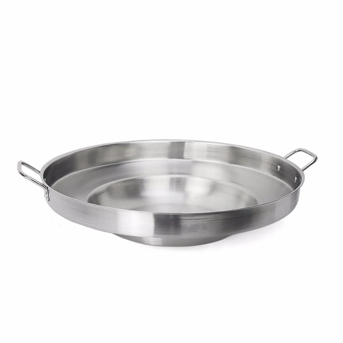 Barton Concave Comal, 23" X 5" Stainless Steel Large-Size Cookware - Outdoor Pan for Carnitas & Taco Disco, Cooking BBQ Camping, Outdoor Cooking Supplies, Camping Gas Stove Kitchenware