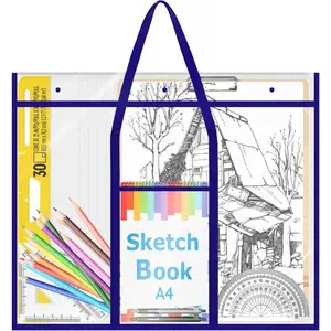 Extra-Large Art Portfolio Storage Bag 31" X 25" 1 Pack, Poster Storage for Bulletin Boards Scrapbooks Keepsake Anchor Charts