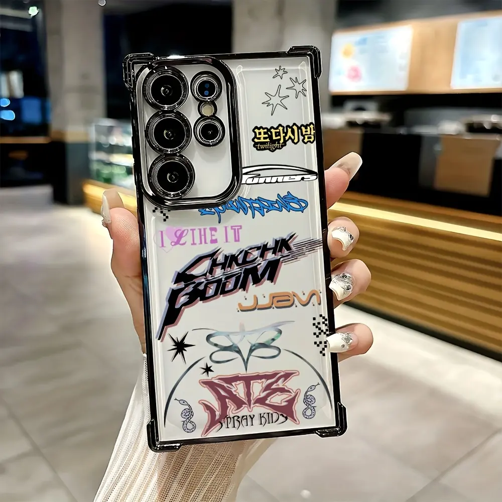 SKZ Boy Group Fashion Smartphone Case, Anti-Fall Transparent Soft Back Cover for Samsung Galaxy S25 S24 S23 S22 S21 S20 FE Ultra Plus Edge 4G 5G, Cellphone Handheld Devices Accessories