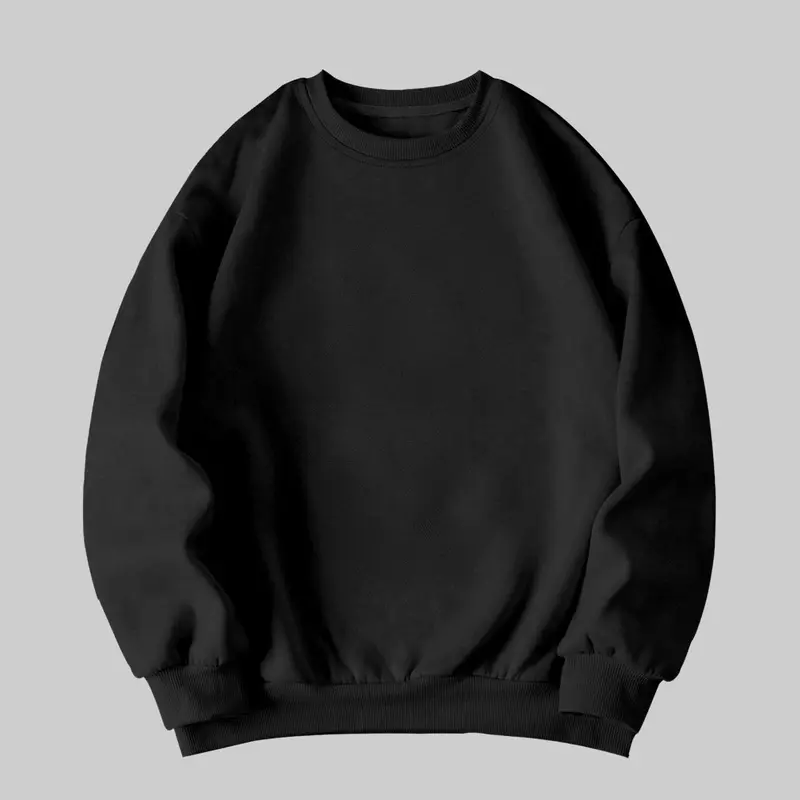Men's Aesthetic Cartoon Bear Print Drop Shoulder Thermal Lined Sweatshirt, Regular Fit Casual Long Sleeve Round Neck Fabric Pullover for Fall & Winter, Men's Clothes for Daily Wear Tops, Fitted, Menswear