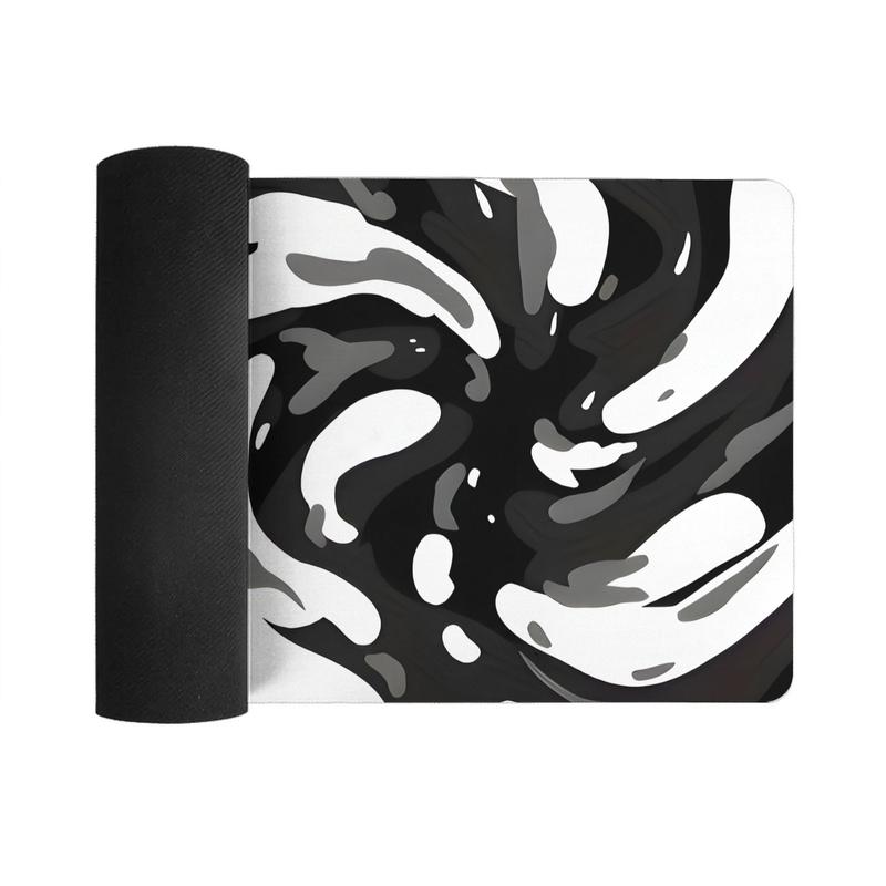 Large Abstract Twisted Swirl Digital Print Mouse Pad for Gaming and Office Use with Enhanced Precision and Stylish Design
