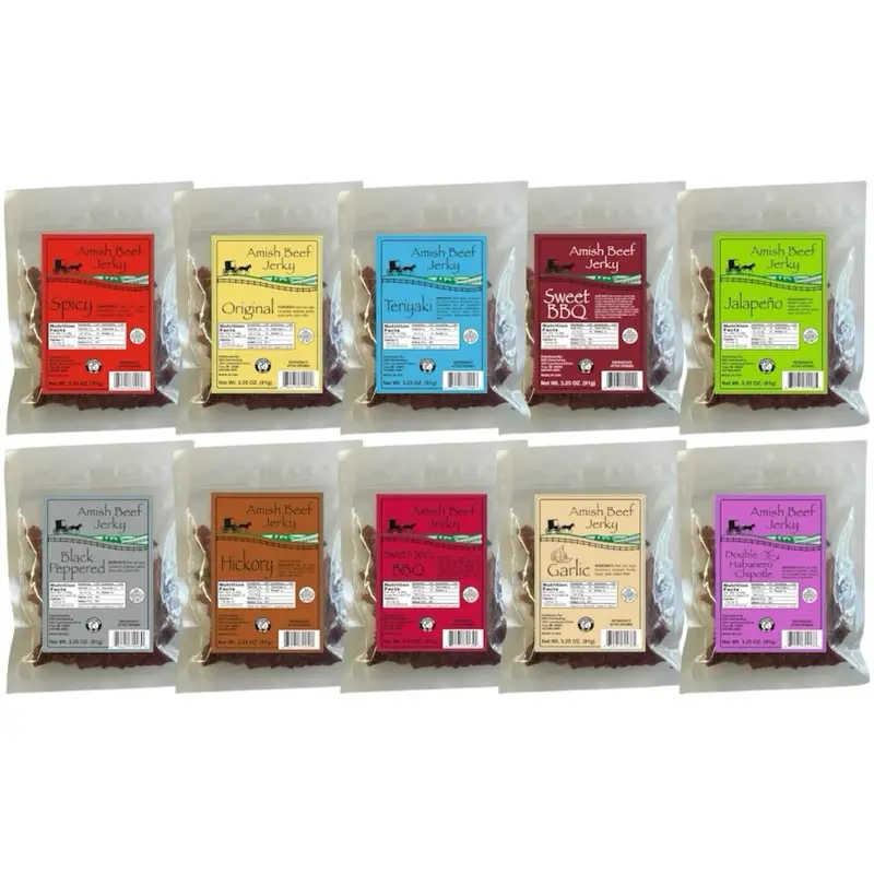 Beef Jerky 1ct - 3.25 Ounce Beef Jerky Bag - Amish Beef Jerky