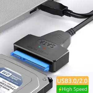 2.5 Inch SATA to USB 3.0/2.0 Cable Adapter, 22-Pin SATA 3 Connection Cord for External HDD/SSD Hard Drives, Up to 6 Gbps Transfer Speed